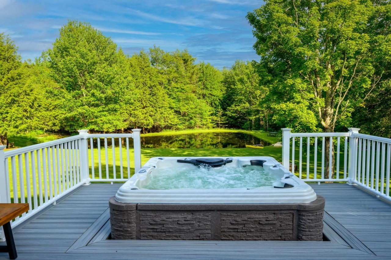 Mountain Blue Vista - Luxury Retreat Near Ski Resorts With Pond, Firepit And Hot Tub Windham Εξωτερικό φωτογραφία
