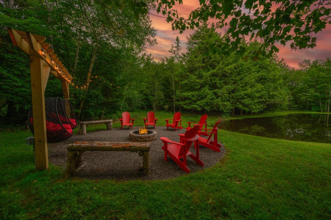 Mountain Blue Vista - Luxury Retreat Near Ski Resorts With Pond, Firepit And Hot Tub Windham Εξωτερικό φωτογραφία